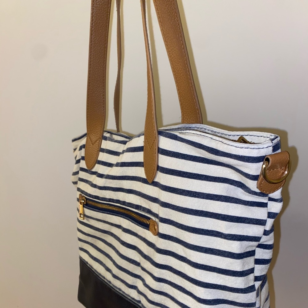 Cotton&Leather 2-piece hand bag!